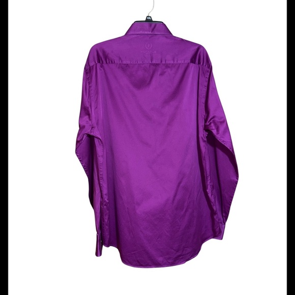 Bugatchi uomo Men's Purple Dress Shirt size XL - Picture 4 of 5